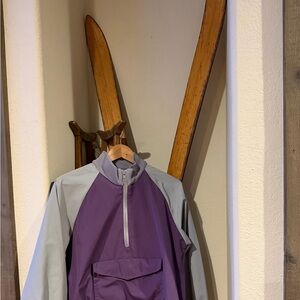 Men's Vintage Ski Purple and Gray Ski anorak made in usa